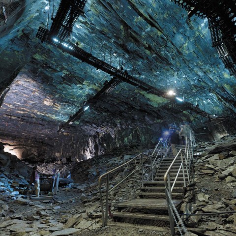 ‚La Mine Bleue’, 126 Meter unter der Erde!
